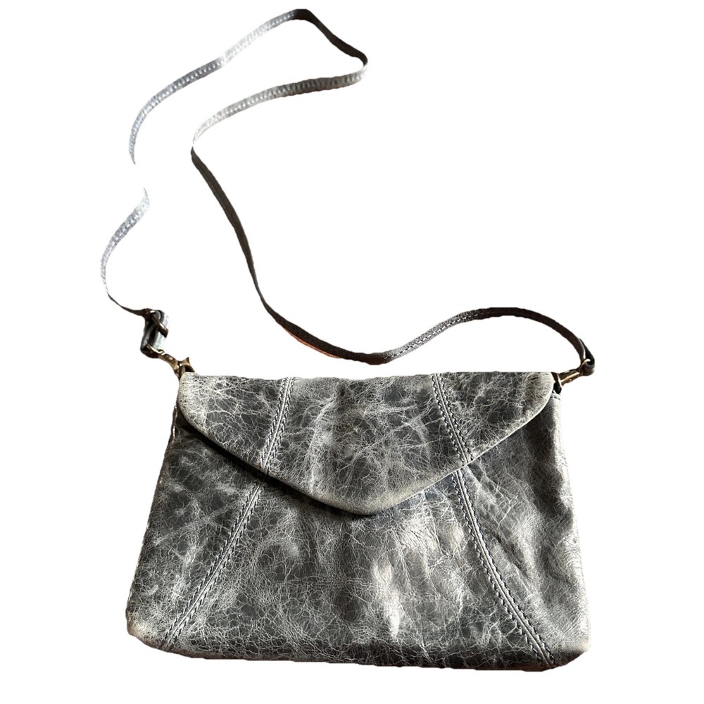 Ellington Blue‎ Leather Distressed Crossbody AND Wristlet Bag 6x10